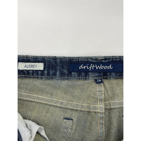 Vigoss Audrey Driftwood Embroidered Designer Low Rise Denim Jeans Size 26 - Picture 8 of 14